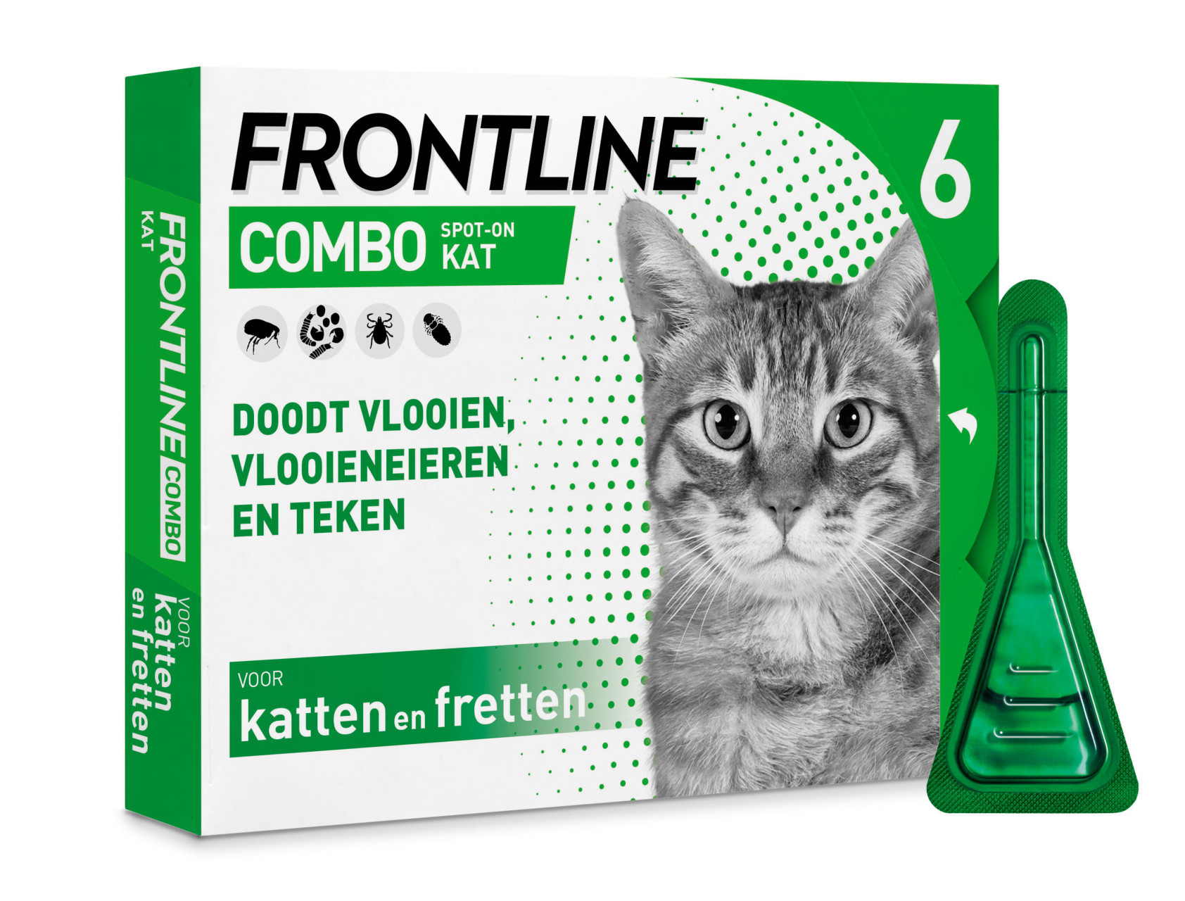 Frontline kat 6 pipetten | voor dier