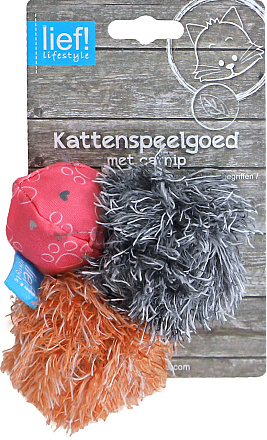 lief! lifestyle Girls <br>3 x Bal met Catnip <br>15 cm