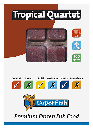 SuperFish Tropisch kwartet diepvries <br>100 gr