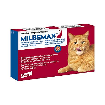 Milbemax tabletten kat 2 - 12 kg 4 st