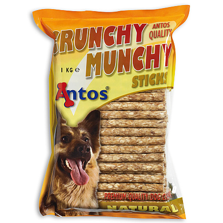 Antos Crunchy Munchy Sticks Natural 13 cm <br>10 mm 1 kg