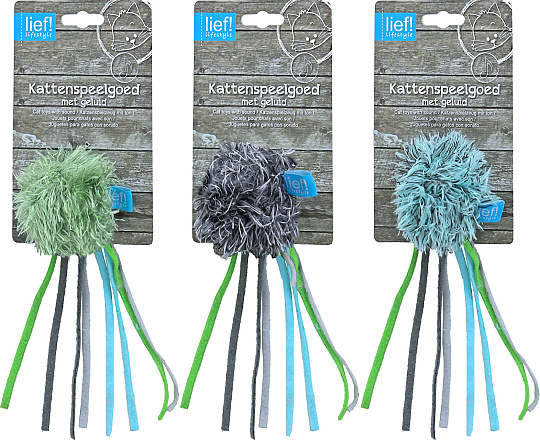 lief! lifestyle Boys Bal met Catnip en Staart Assorti 15 cm